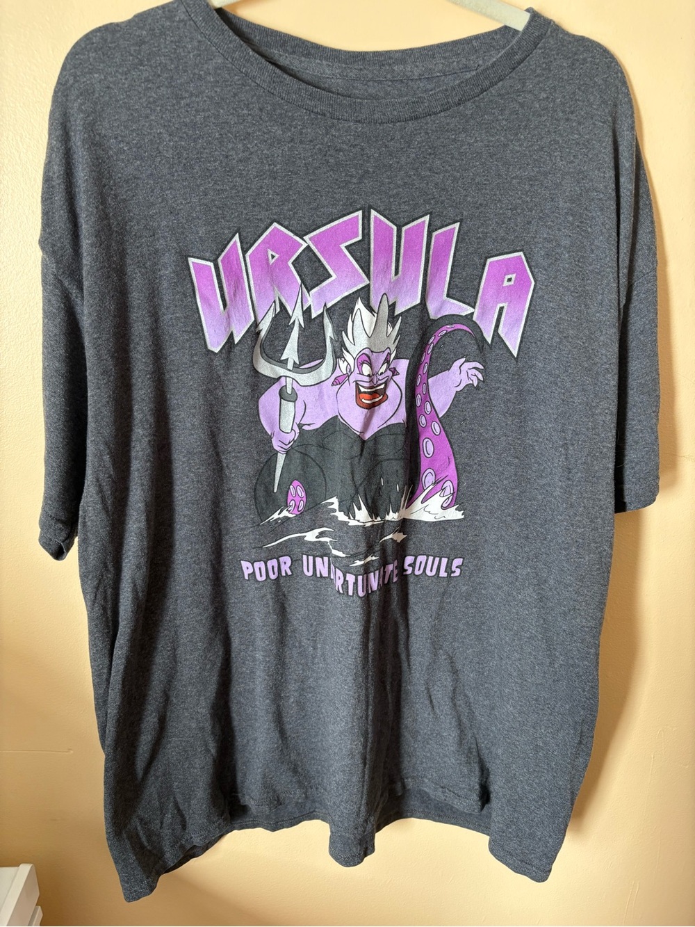 Disney Dark Gray Tee with Purple Ursula Graphic